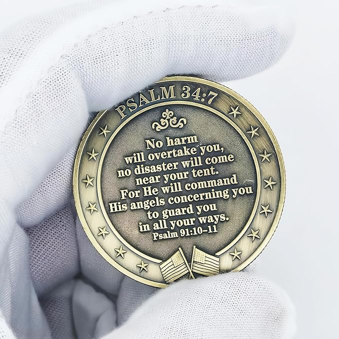 The Archangel Michael Challenge Coin Christian Coin Bible Verse Angel Coin As Catholic Gifts (Pack of 3)