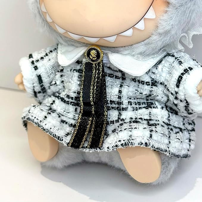 17cm Doll Clothes Set Luxurious Chic Fashion Ensemble with Stylish Accessories for Adorable 17cm Dolls Soft Fabric Dress-Up Sets with Playful Designs, Easy to Wear (Doll Not Included)