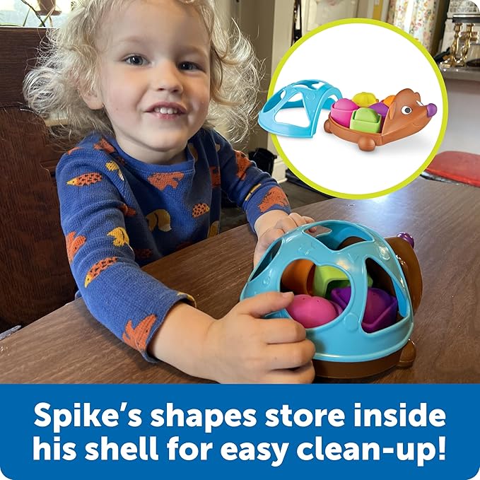 Learning Resources Spike The Fine Motor Hedgehog Poppin' Shapes Sorter, Educational Baby & Toddler Toys, Fine Motor, Montessori Must Haves