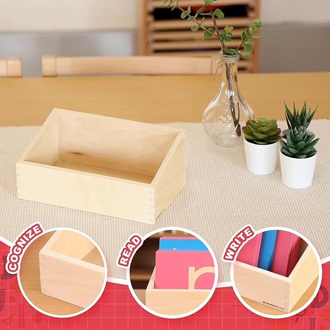 MONTESSORI OUTLET Box for The Sandpaper Letters