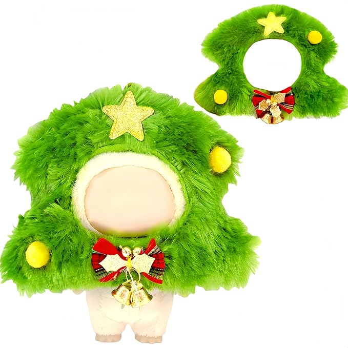 17cm Dolls Clothes Set, Christmas Tree Decor Dolls Clothes Outfit, Adorable Dress Up Clothing Set for Doll Accessories, Christmas Decor Gifts for Kids & Girls (No Doll