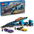 LEGO City Car Transporter Truck with Sports Cars Building Toy Set - Semi Truck Toy with Carrier & Trailer for Boys & Girls, Ages 7+ - Gift Idea for Kids - 60408