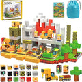 138PCS 0.8In/2CM Magnetic Blocks, Constructions -Themed Magnet Cubes Building Block Toy for Kids 3+, Christmas & Birthday Gifts
