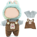 17cm Doll Clothes Set-Adorable Outfits for Dolls-Stylish Accessaries Clothes Dress-Up-Replaceable Clothing Collections, Includes Hat, Top, Skirt(Brown-Style A)