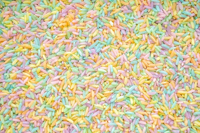 Sensory Bin Filler for Sensory Table - Colored Rice for Sensory Play (Pastel)