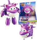 Super Wings - 5'' Transforming Supercharged Crystal Airplane Toys Action Figure | Season 4 | Airplane to Robot | Birthday Gift for 3 4 5 year old Boys and Girls | Toy Plane Vehicle for Kids, Blue