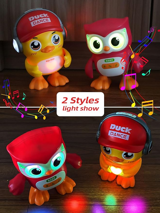 Kids Education Music Dancing Owl Toy, Baby Crawling Musical Dancing Toy for 3-12 Months Toddlers, with Lights, Music and Dance, Birthday Gift for Boys and Girls