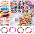 2880pcs Polymer Clay Beads Bracelet Making kit,Cute Fun Beads Sport Ball Fruit Flower Animal Cake Butterfly Heart Beads Charms for Jewelry Necklace Earring Making DIY Accessories for Children Girls