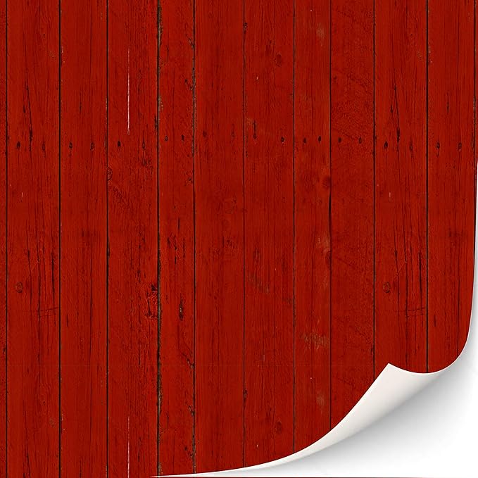 3 Sheets Self-Adhesive Wall Cladding for Dollhouse 1:12 Scale (Farmhouse Red)