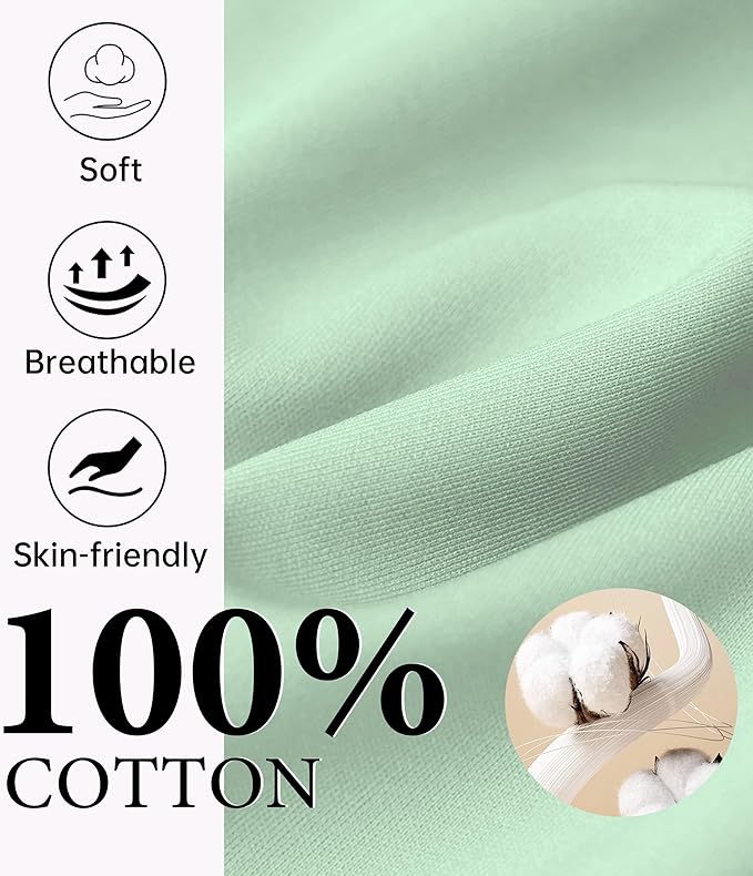 CF Womens 100% Cotton Pajamas Set Button Down Pjs Sets Short Sleeve Top & Long Pants Sleepwear Comfy Loungewear with Pockets