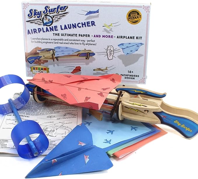 PATHFINDERS STEM Kit – Paper Airplane Launcher | Science Kits for Kids | stem Toys Physics Toys | Kids Engineering kit | Learning Resource