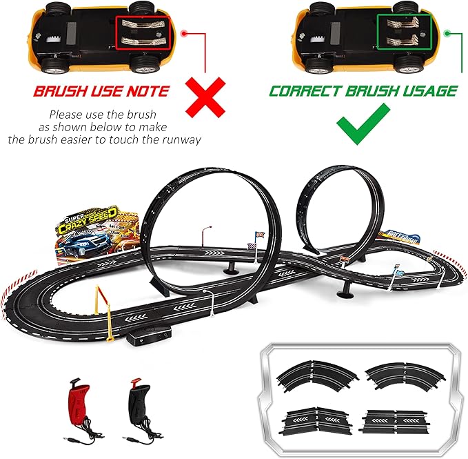Kids Toy-Electric Powered Slot Car Race Track Set Boys Toys for 6 7 8-12 Years Old Boy Girl Best Gifts