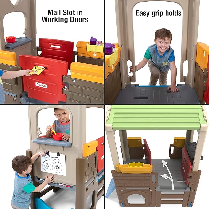 Simplay3 Young Explorers Discovery Playhouse - Indoor or Outdoor Clubhouse and Activity Playset for Toddlers and Kids, Made in USA