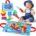 Montessori Toys for 1 Year Old Boy Girl - Toddler Toys Cloth Fishing Game with Stacking Cups - Sorting Learning Baby Toy 12-18 Months One Year Old Boys Girls First Birthday Gifts for 1 2 Year Old