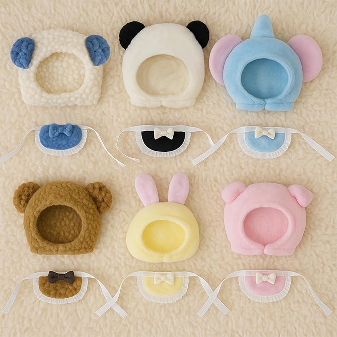 Cute Animal Fashion Set for 17cm Dolls, (Clothing Only, Doll Not Included) Clothing Accessories, Animal Camouflage Clothes, for Replacing Doll Clothes (Bear3)