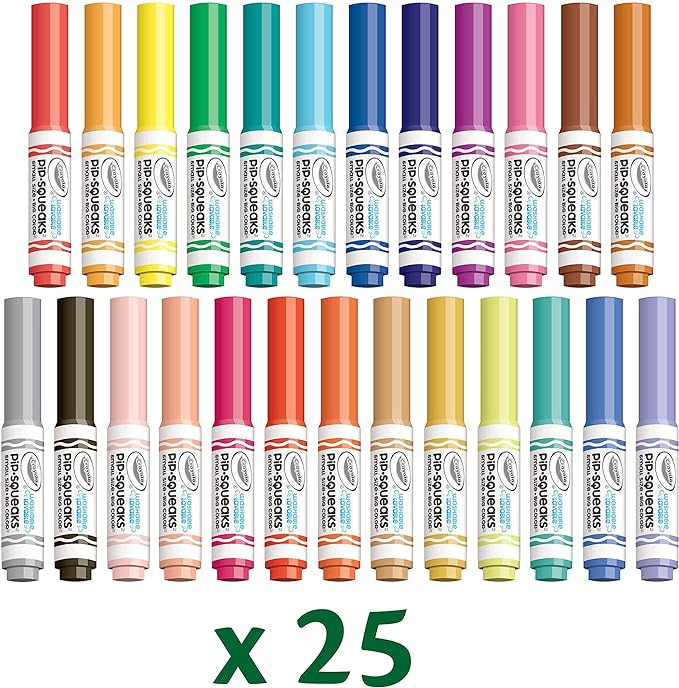 Crayola Pip-Squeaks Washable Marker Set (65ct), Holiday & Christmas Gifts for Kids, Coloring Set, Art Supplies for Kids, Drawing & Craft Kit, Travel Activity, 4+