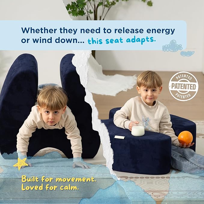 Sensory Soft Squeeze Seat – Calming Compression Chair for Kids with Sensory Needs, Washable Cover, Rocking Design