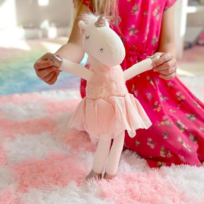 Ballerina Stuffed Unicorn, Unicorn Stuffed Animal, Unicorns Gifts and Doll for Dance Recitals and Ballerinas