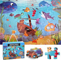 Floor Puzzle for Kids Underwater Jigsaw Large Puzzles 35 Piece for Toddler Children Learning Preschool Educational Intellectual Development Toys 3-5 4-8 Years Old Gift for Boys and Girls