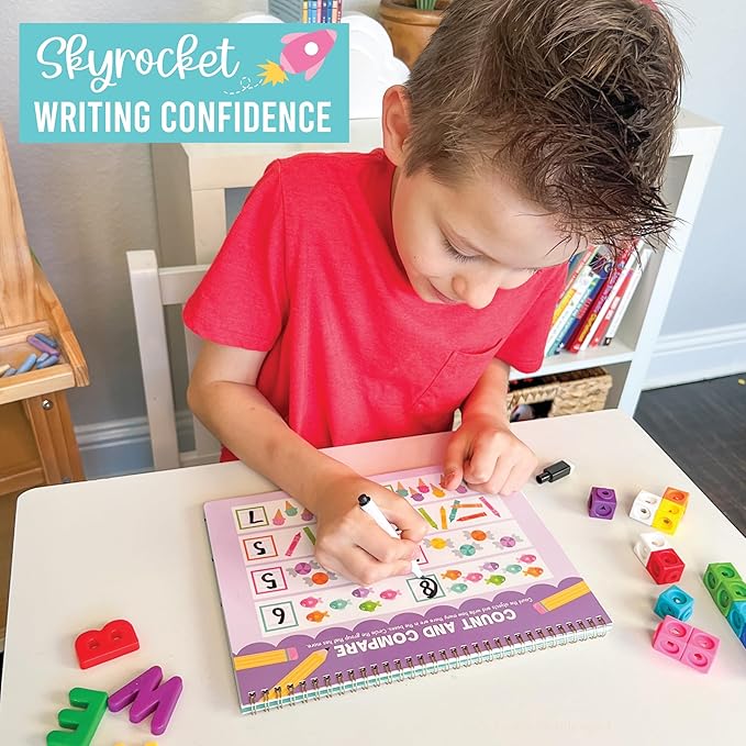 Hadley Designs ABC Tracing Books for Kids Ages 3-5, Dry Erase Writing Practice for Kids Age 3-5, Preschool Workbooks Age 3-4, Alphabet Letter Tracing Book for Toddlers Preschool Learning Activities