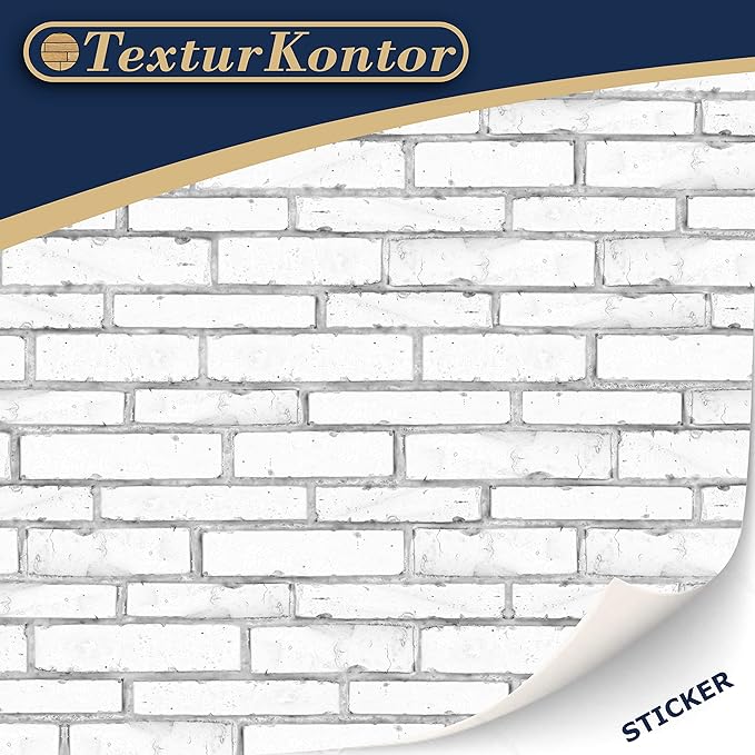 3 Sheets Self-Adhesive Brick Wall Cladding for Dollhouses 1:12 Scale (White Stones)