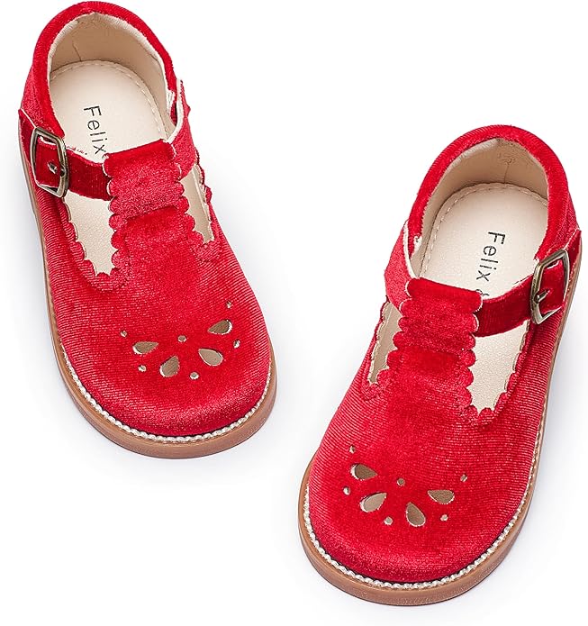 Felix & Flora Toddler Little Girl Mary Jane Dress Shoes - Ballet Flats for Girl Party School Shoes
