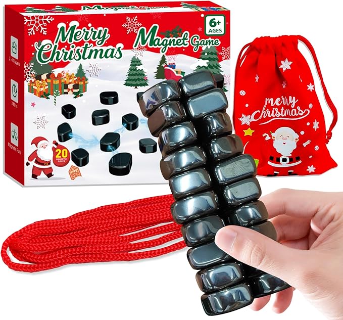 Magnet Game with String, Magnetic Game Chess for Kids Adults, Strategy Board Games for Kids 6-8-12, Christmas Family Games for Kid and Adults, Fun Version, 5-Minute Games, 2-4 Player