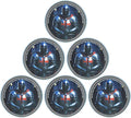 Knight Templar Challenge Coin Armor Red Cross Shield Faith and Bravery Coin Collection (Pack of 6)