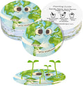 25 Plantable Seed Paper Cards- Earth Circles with Wildflower Seeds, Kids Craft Activity, Educational Garden Party Favor, School Crafts - 2.5 inch