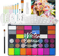 Professional Face Paint Set for Kids,42 Colors Non-toxic Water Activated Face Painting Makeup Palette .Includes Multiple makeup tools.Ideal for Halloween,Carnival,Cosplay,Party,SFX Arty Stage Makeup.