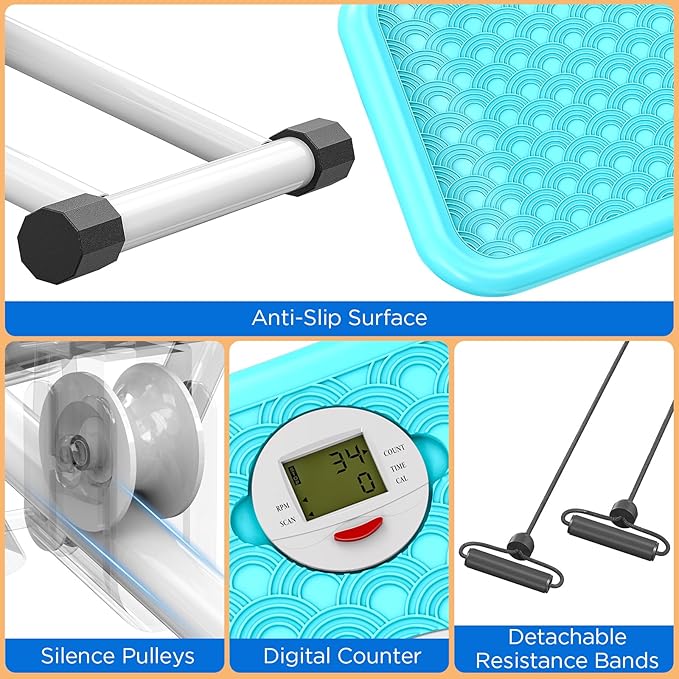 Balance Board Trainer with Resistance Bands – Multifunctional Core & Stability Training Equipment for Home Gym, Full Body Workout, Balance, Strength & Coordination