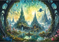 Science Fiction Landscape Jigsaw Puzzle for Adults - Fantasy 1000 Piece with Letters on Back - Challenging Family Game Gift - Finished Size 26.75 x 19.75