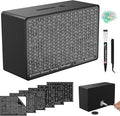 Wooden Money Saving Box, Cash Vault Savings Box for $10000 $5000 $3000 $1000 $800 $500 Target Money Saving Challenge, Reusable Money Box with Counter, Dry Erase Pen/Savings Trackers/Rubber Band-Black