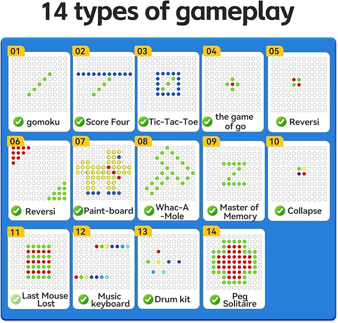 Kids Smart Chess Board Games ,Built-in 14 Strategy Handheld Puzzle Game,Portable Travel Games for Kids Ages 6-12 and up, Toys Gift Idea for Kids and Adults, Birthday Gifts for Boys Girls