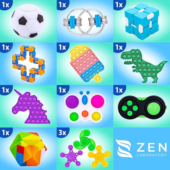 Fidget Toys Pack 50 Pcs – Party Favors for Kids 8-12, Stocking Stuffers for Kids, Bulk Sensory Toys for Classroom Treasure Box Prizes, Goodie Bags, Birthday Gifts