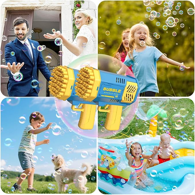 JONEG Toys for 3-8 Year Old Boys Girls: 2 Pack Bubble Machine for Kids with Bubble Solution, Gifts for 3 4 5 6 7 8 Years Old Boy Birthday Toy for Kid Toddlers Ages 4-6 Outdoor Wedding Bubbles Wands