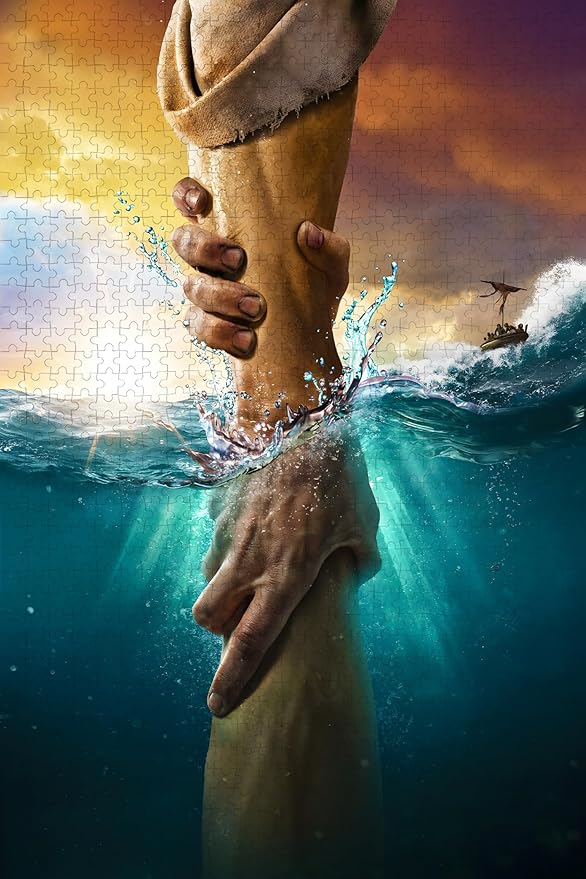 Challenging high Difficulty Jesus 1500 Pieces,give me Your Hand, Wooden Adult Jigsaw Puzzle, Family Entertainment, Relaxation, Decoration and Gift Giving. Jigsaw Size:34.3X22.4 inches