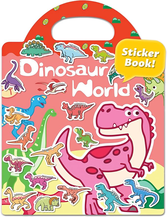 Reusable Sticker Book for Toddlers 2-4 Years, Stickers for Kids, Toddler Craft Activities, Toddler Travel Toys Ages 2+ Boy Girl Birthday Gifts