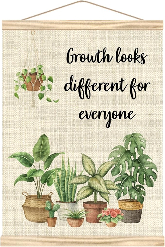 Boat Wades Mental Health Poster Hanger Frame For Therapy Counseling Office,Motivational Inspirational Wooden Poster Hangers 12x16 Inch,Positive Affirmations Classroom Nursery Wall Art Decor