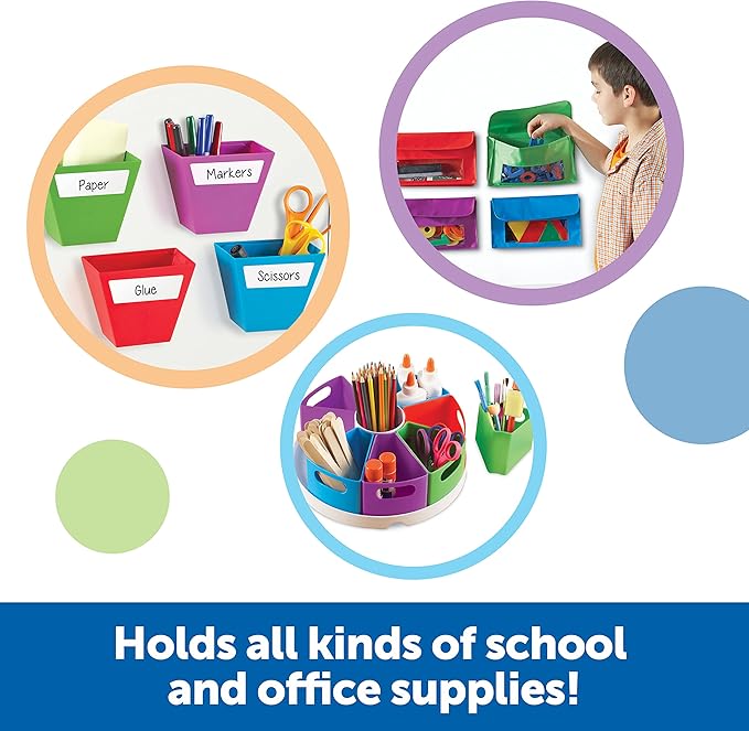 Learning Resources Create-a-Space Storage Bundle, Home School Set, Classroom Accessories, Ages 3+