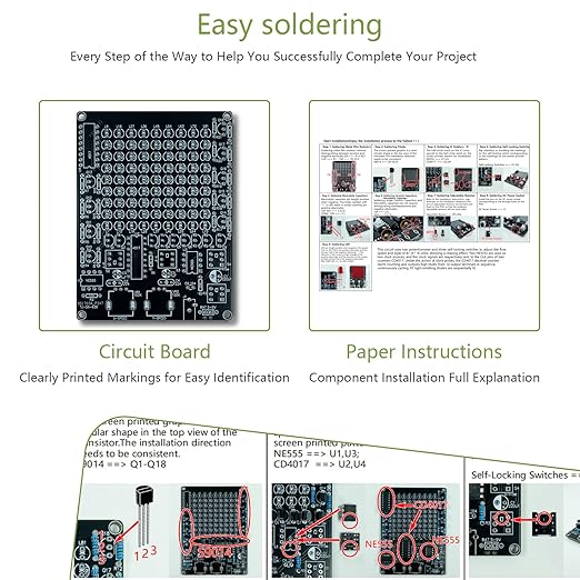 YYSOLDER LED Soldering Kit - DIY Electronic Kit for Adult STEM Learning
