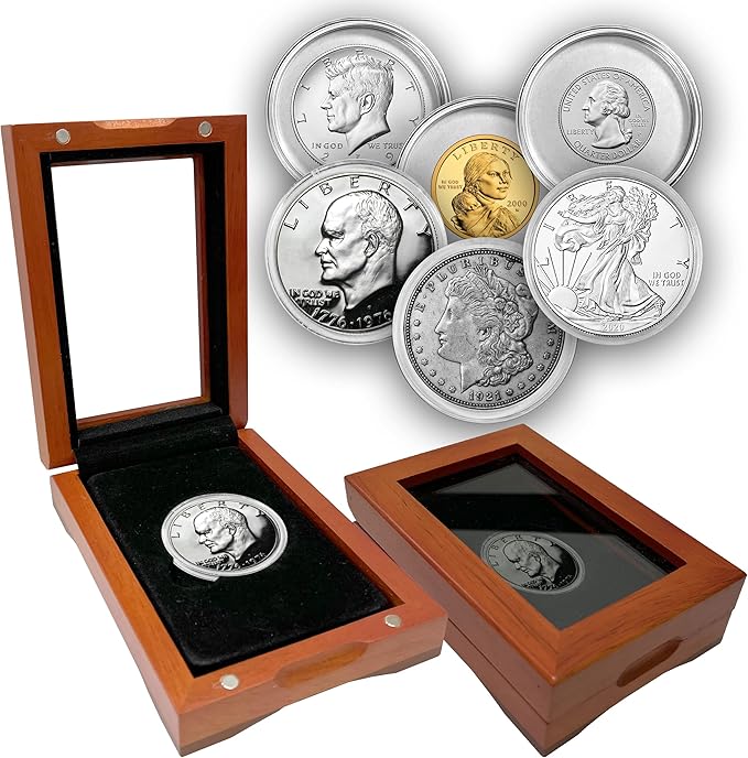 Single Coin Wood Display Box