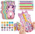 Friendship Bracelet Making Kit for Girl, DIY Arts and Crafts Toy for Teen Ages 6 7 8 9 10 11 12, Birthday Gift Ideas for Girls,, Unicorn Jewelry Bracelet Making Set,Pink