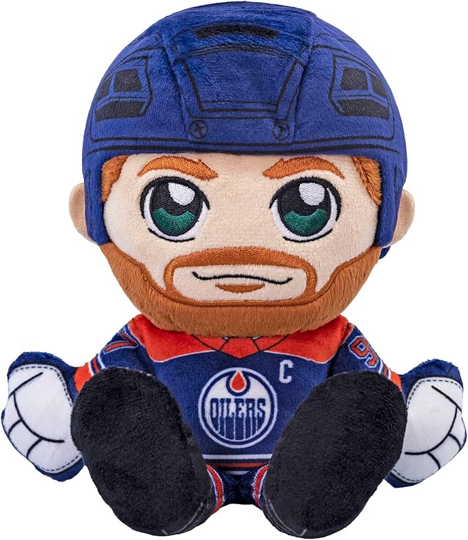 Bleacher Creatures Edmonton Oilers Connor McDavid 8" Kuricha Plush - Soft Chibi Inspired NHL Superstar