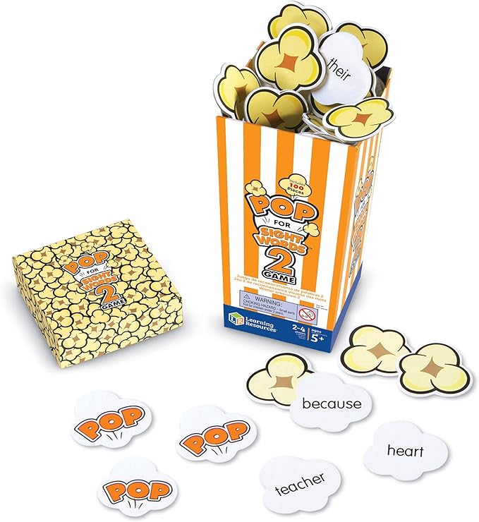 Learning Resources Pop for Sight Words Bundle,Language Building Skill Games, Homeschool or Classroom, 2-4 Players, 100 Card Set, Ages 5+