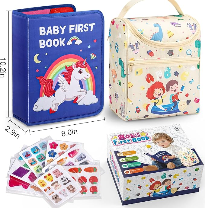 20 in 1 Montessori-Toys Busy Board for Toddlers 1-3, Busy Book for 1 2 3 Year Old Boy Girls Birthday Gift, Preschool Learning Activities Toy, Educational Sensory Toys for Kids Ages 2-4