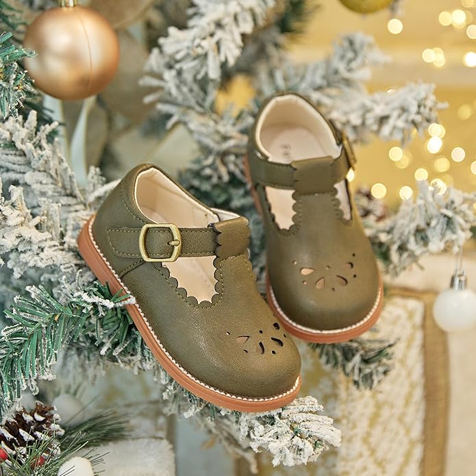 Felix & Flora Toddler Little Girl Mary Jane Dress Shoes - Ballet Flats for Girl Party School Shoes