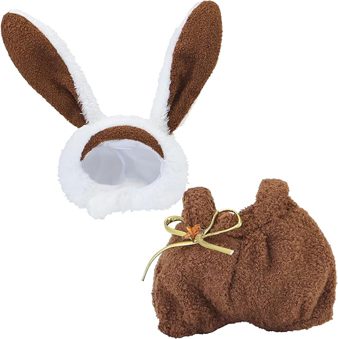 Cute Animal Fashion Set for 17cm Dolls, (Clothing Only, Doll Not Included) Clothing Accessories, Animal Camouflage Clothes, for Replacing Doll Clothes (Rabbit1)