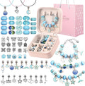 UFU Charm Bracelet Making Kit Girls Beads for Jewelry Making Kit, Unicorns Arts Crafts Gifts Set for Teen Girls Age 5 6 7 8-12, with a Portable Bracelet Organizer Box