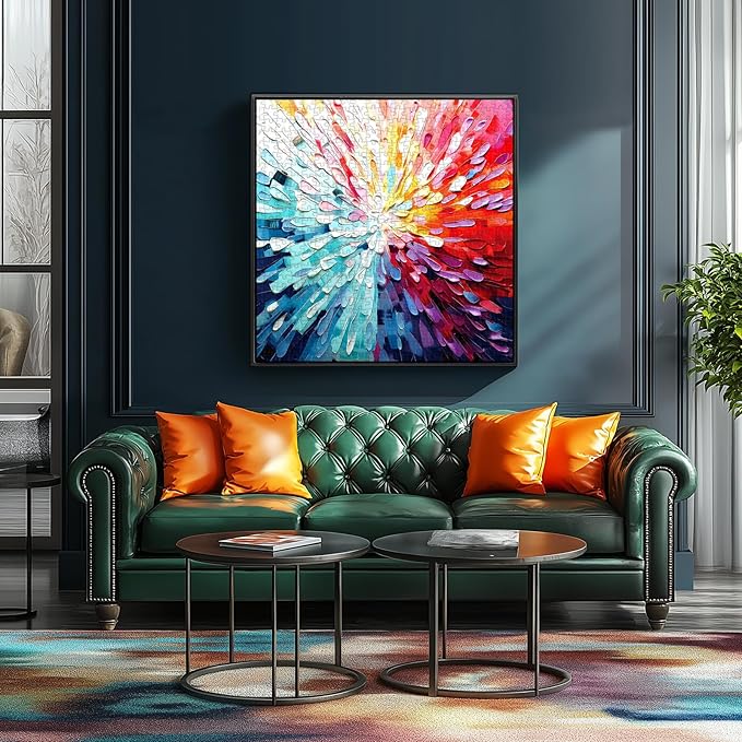 500 Piece Jigsaw Puzzle for Adults Colorful Abstract Art Rainbow Burst Pattern Challenging Puzzle Game 20x20 Inch Finished Size Great Gift for Puzzle Lovers